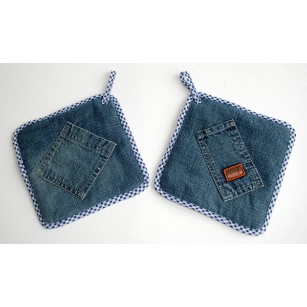 2 pannenlappen Duo Cadeau 2 ovenwanten Duo Cadeau